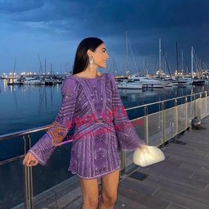 BLOGGERS FAV ZARA BEADED TUNIC MINI DRESS